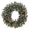 30” Pre-Lit Pine Wreath with Colored Lights